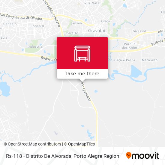 Rs-118 - Distrito De Alvorada map