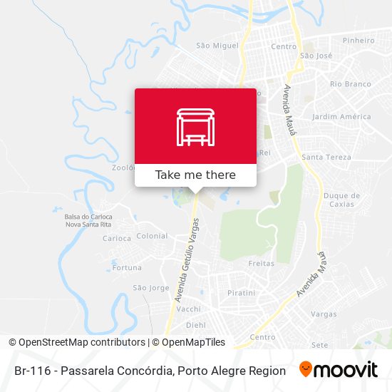 Br-116 - Passarela Concórdia map