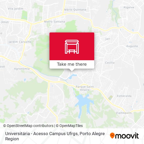 Universitária - Acesso Campus Ufrgs map