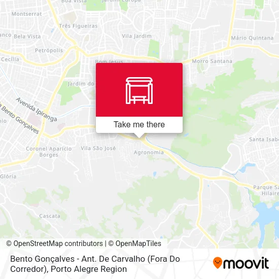 Bento Gonçalves - Ant. De Carvalho (Fora Do Corredor) map