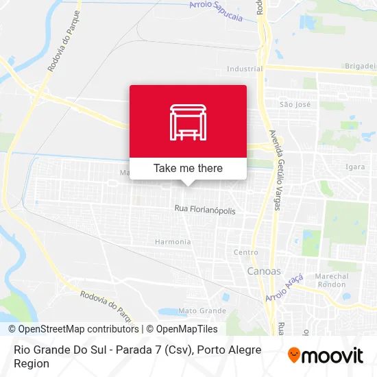 Rio Grande Do Sul - Parada 7 (Csv) map