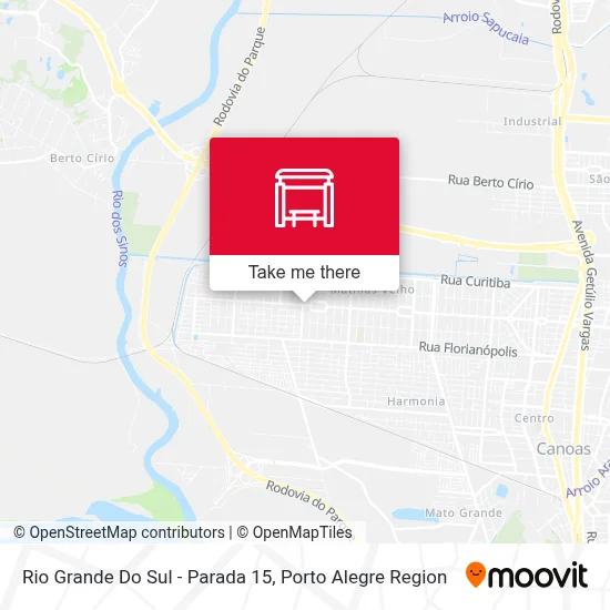 Rio Grande Do Sul - Parada 15 map