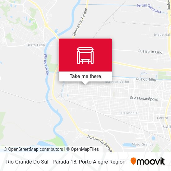 Rio Grande Do Sul - Parada 18 map