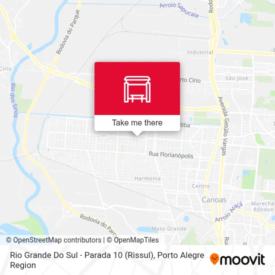 Rio Grande Do Sul - Parada 10 (Rissul) map