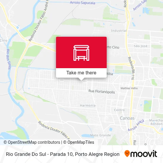 Rio Grande Do Sul - Parada 10 map