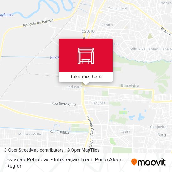 Estação Petrobrás - Integração Trem map
