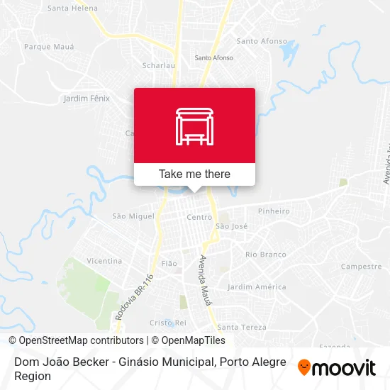 Dom João Becker - Ginásio Municipal map