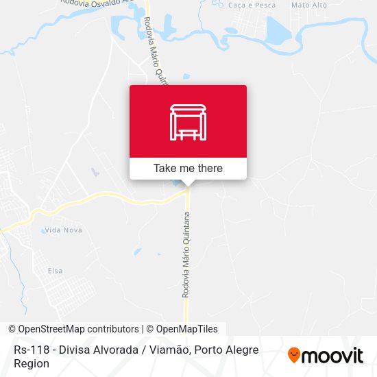 Rs-118 - Divisa Alvorada / Viamão map