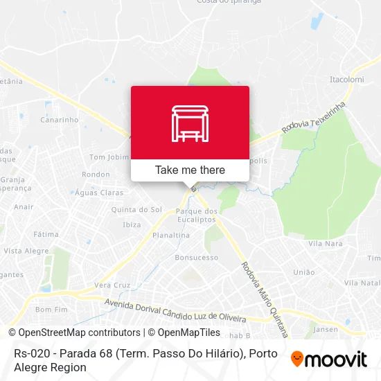 Rs-020 - Parada 68 (Term. Passo Do Hilário) map