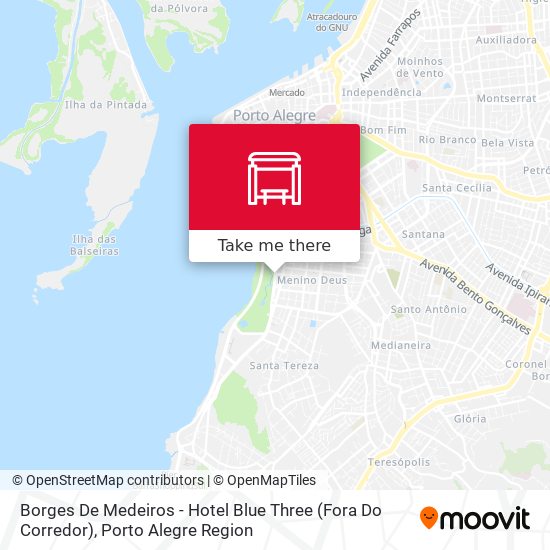 Mapa Borges De Medeiros - Hotel Blue Three (Fora Do Corredor)