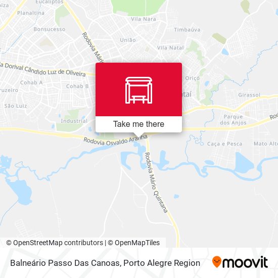 Mapa Balneário Passo Das Canoas