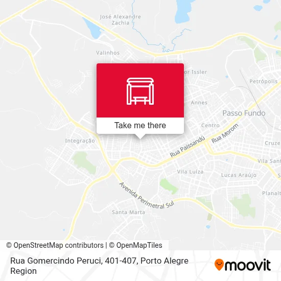 Rua Gomercindo Peruci, 401-407 map