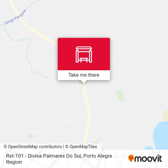 Rst-101 - Divisa Palmares Do Sul map