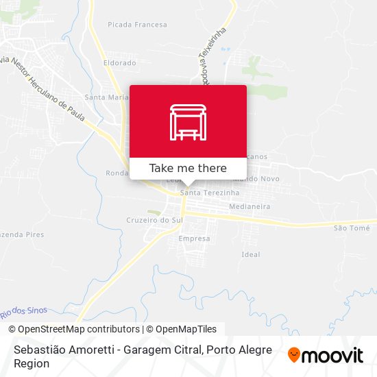 Mapa Sebastião Amoretti - Garagem Citral