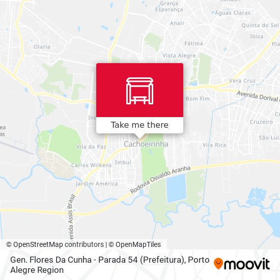 Mapa Gen. Flores Da Cunha - Parada 54 (Prefeitura)