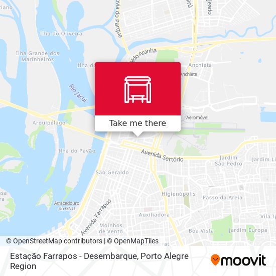 Mapa Estação Farrapos - Desembarque