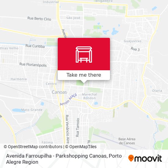 Avenida Farroupilha - Parkshopping Canoas map