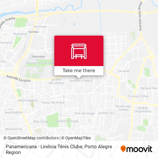 Panamericana - Lindoia Tênis Clube map