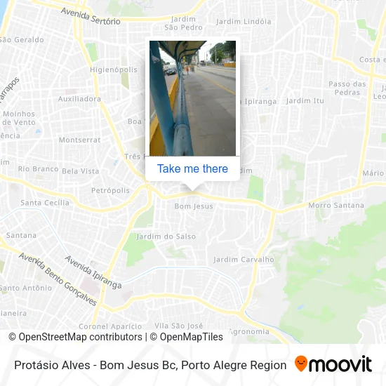 Mapa Protásio Alves - Bom Jesus Bc