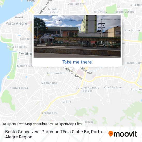 Bento Gonçalves - Partenon Tênis Clube Bc map