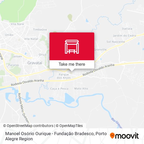 Manoel Osório Ourique - Fundação Bradesco map