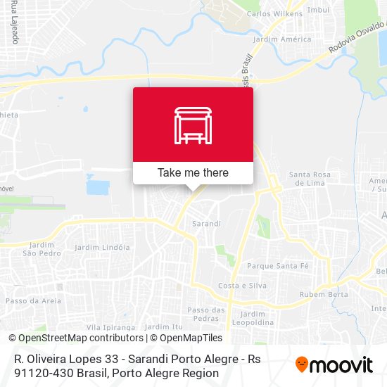 Mapa R. Oliveira Lopes 33 - Sarandi Porto Alegre - Rs 91120-430 Brasil