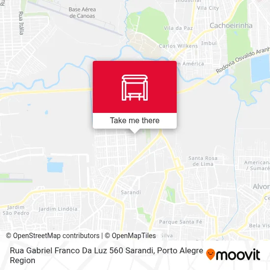 Rua Gabriel Franco Da Luz 560 Sarandi map