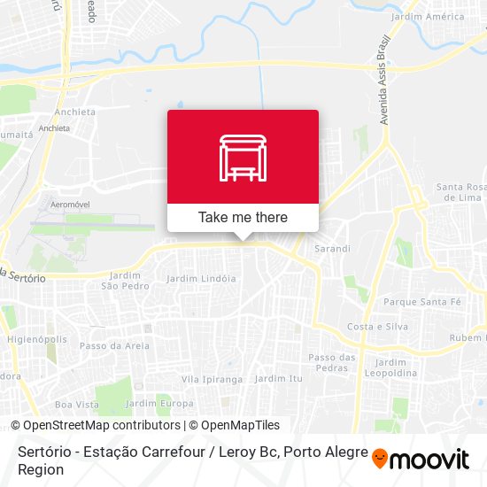 Sertório - Estação Carrefour / Leroy Bc map
