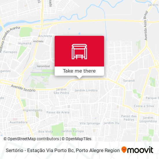 Sertório - Estação Via Porto Bc map