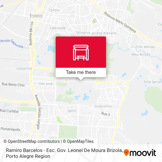 Ramiro Barcelos - Esc. Gov. Leonel De Moura Brizola map