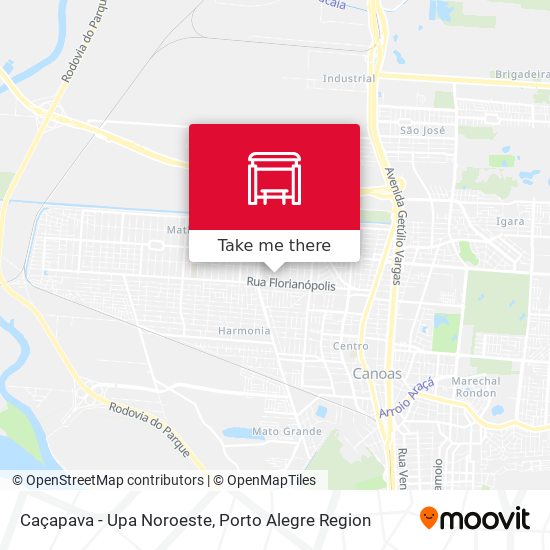 Caçapava - Upa Noroeste map