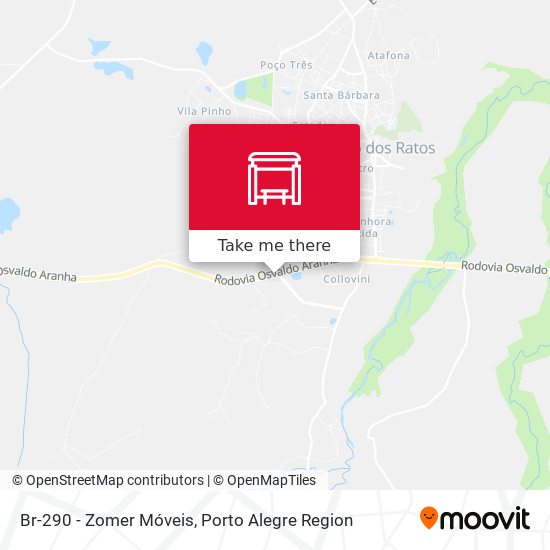 Br-290 - Zomer Móveis map