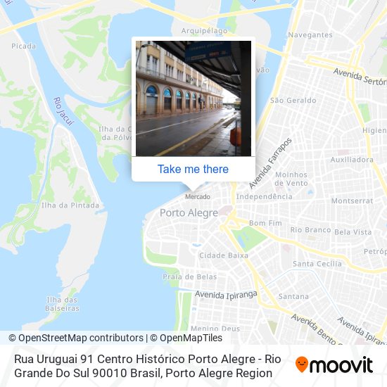 Mapa Rua Uruguai 91 Centro Histórico Porto Alegre - Rio Grande Do Sul 90010 Brasil