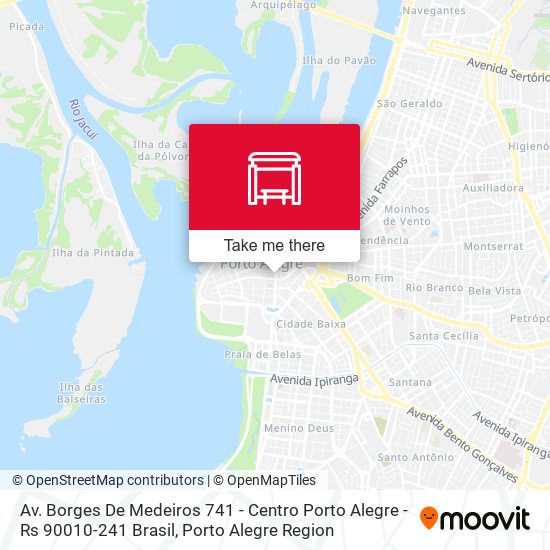 Mapa Av. Borges De Medeiros 741 - Centro Porto Alegre - Rs 90010-241 Brasil