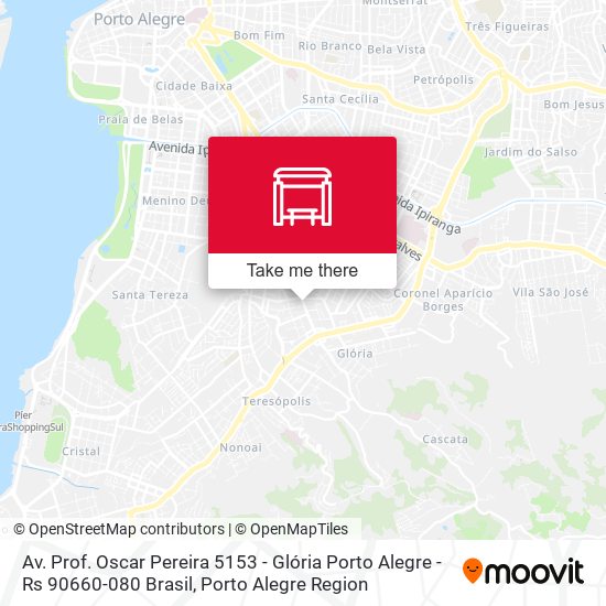 Mapa Av. Prof. Oscar Pereira 5153 - Glória Porto Alegre - Rs 90660-080 Brasil