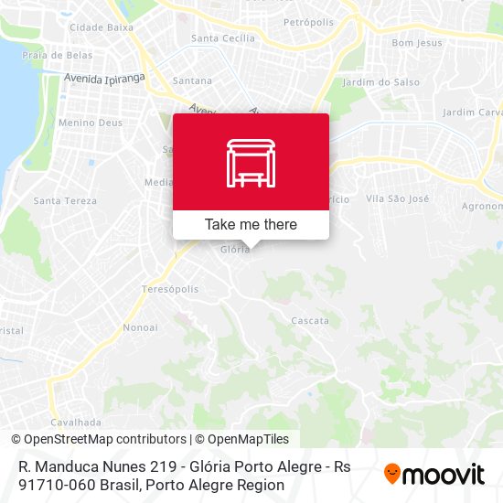 Mapa R. Manduca Nunes 219 - Glória Porto Alegre - Rs 91710-060 Brasil