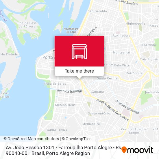 Mapa Av. João Pessoa 1301 - Farroupilha Porto Alegre - Rs 90040-001 Brasil