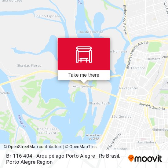 Mapa Br-116 404 - Arquipélago Porto Alegre - Rs Brasil