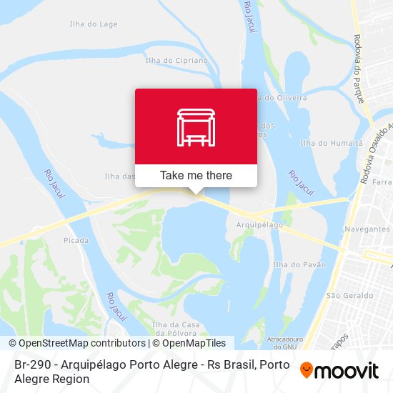 Br-290 - Arquipélago Porto Alegre - Rs Brasil map