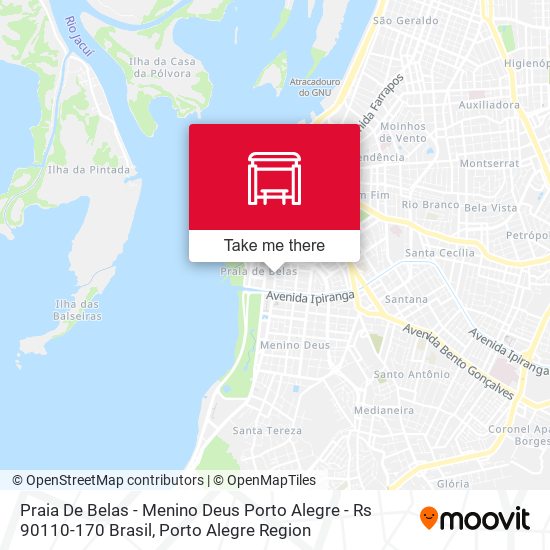 Praia De Belas - Menino Deus Porto Alegre - Rs 90110-170 Brasil map