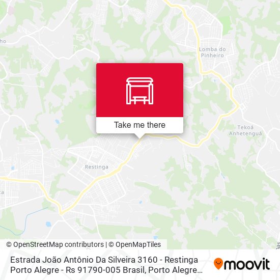 Estrada João Antônio Da Silveira 3160 - Restinga Porto Alegre - Rs 91790-005 Brasil map