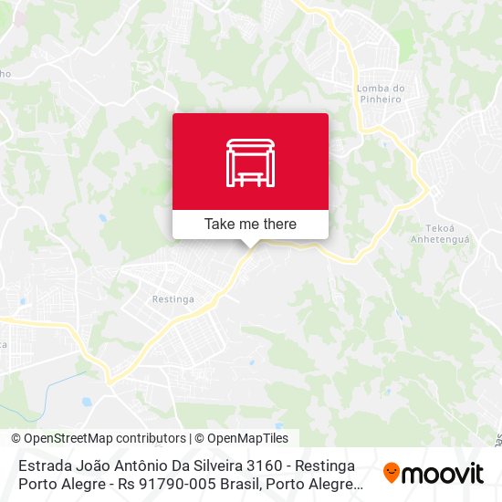 Mapa Estrada João Antônio Da Silveira 3160 - Restinga Porto Alegre - Rs 91790-005 Brasil