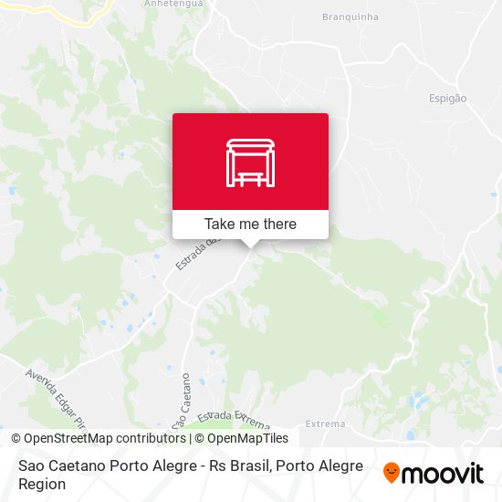 Sao Caetano Porto Alegre - Rs Brasil map