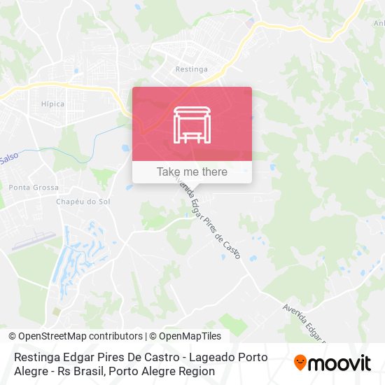 Mapa Restinga Edgar Pires De Castro - Lageado Porto Alegre - Rs Brasil