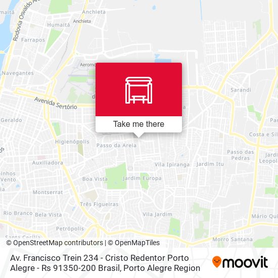 Mapa Av. Francisco Trein 234 - Cristo Redentor Porto Alegre - Rs 91350-200 Brasil