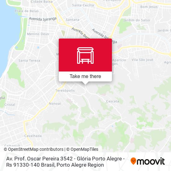 Mapa Av. Prof. Oscar Pereira 3542 - Glória Porto Alegre - Rs 91330-140 Brasil