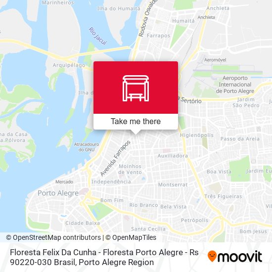 Mapa Floresta Felix Da Cunha - Floresta Porto Alegre - Rs 90220-030 Brasil