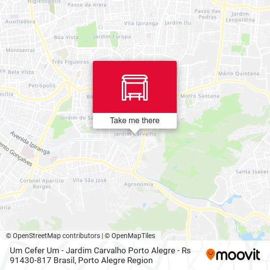 Um Cefer Um - Jardim Carvalho Porto Alegre - Rs 91430-817 Brasil map