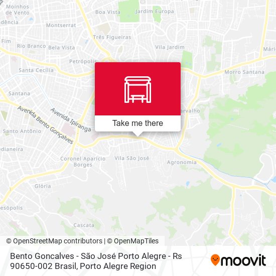 Mapa Bento Goncalves - São José Porto Alegre - Rs 90650-002 Brasil