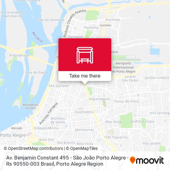 Mapa Av. Benjamin Constant 495 - São João Porto Alegre - Rs 90550-003 Brasil